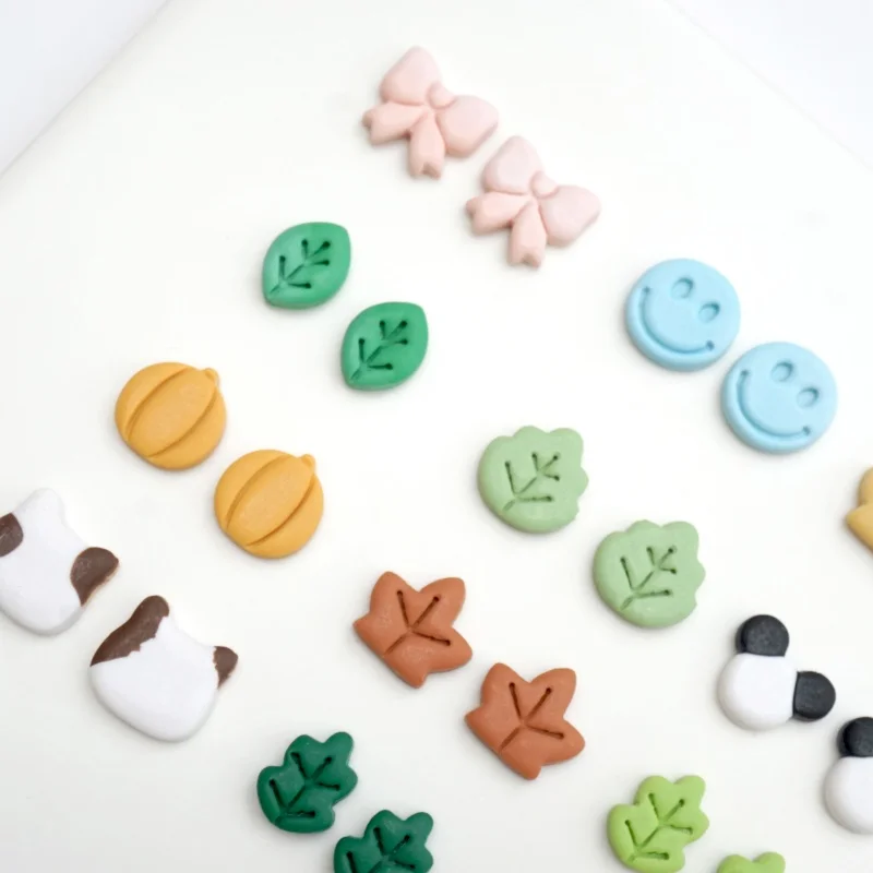 Mini Mouse Mushroom Leaf Animal Forest Shape Polymer Clay Molds Cutting Molds Clay Cutters For DIY Earrings Jewelry Making