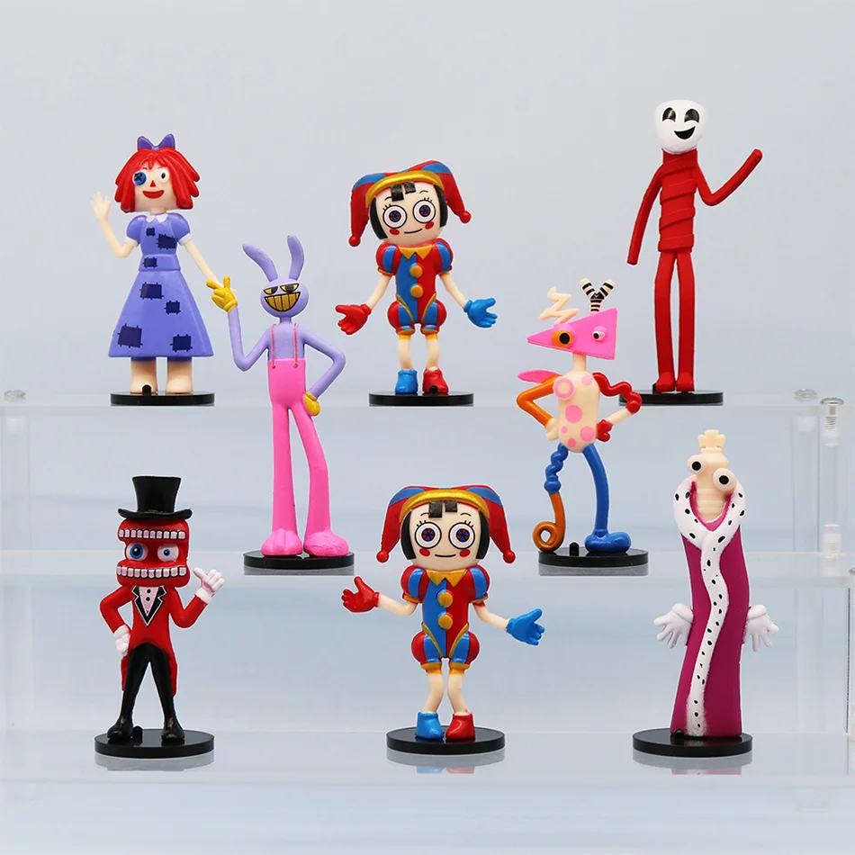 

Удивительный цифровой цирк, 8 стилей, версия Q, модели фигурок, кролик, клоун, куклы, мультяшные периферийные устройства, украшения для торта, модели игрушек