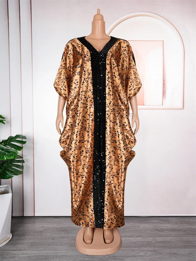 

2024 Ramadan Abaya Dubai Luxury Long Dress Muslim Women Islamic Clothing Wedding Party Evening Gown African Dashiki Print Boubou