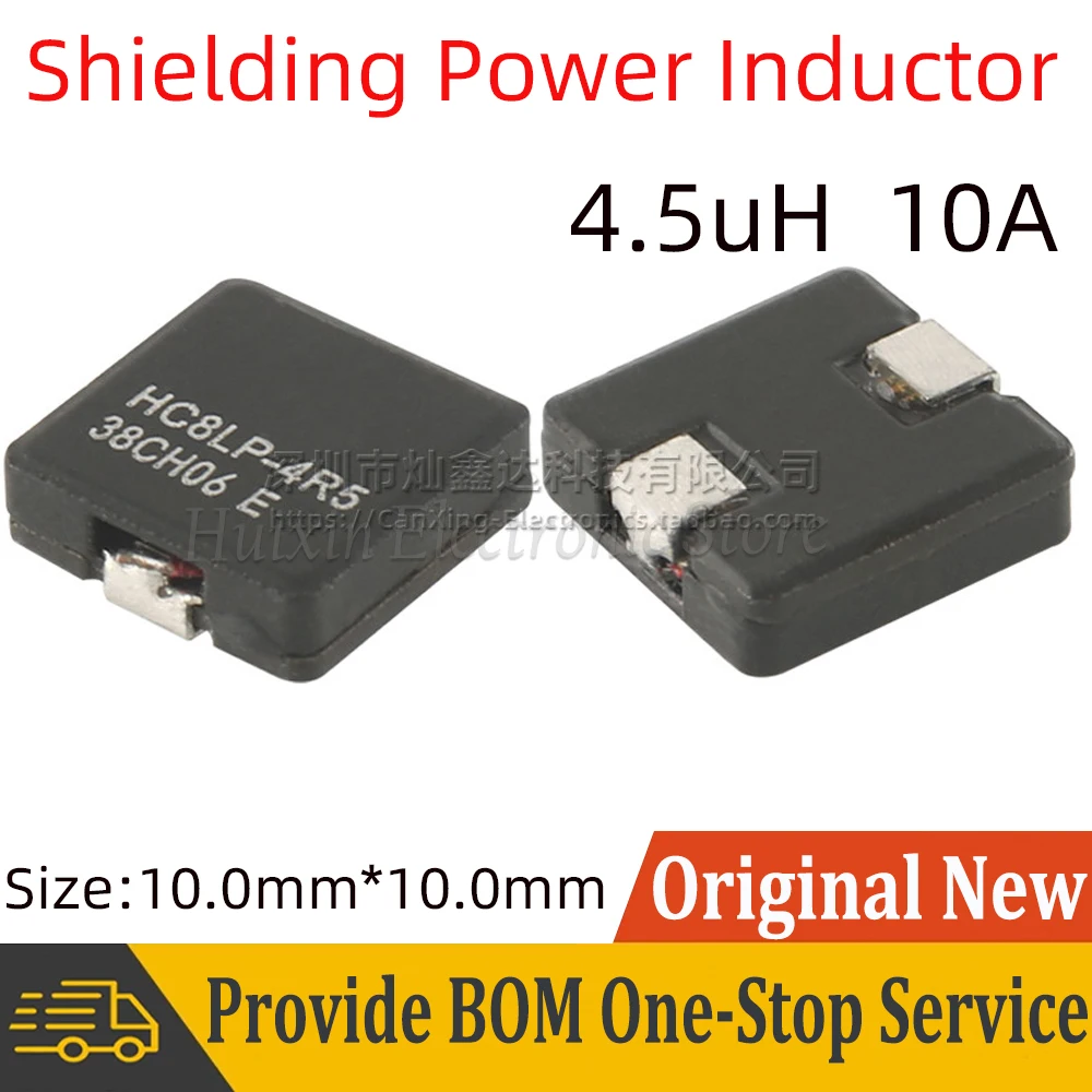 5pcs HC8LP-4R5 HC8LP 4R5 Low Profile Shielding Power Inductor Inductance 4.5uH 10A High Current SMT 10*10*8mm