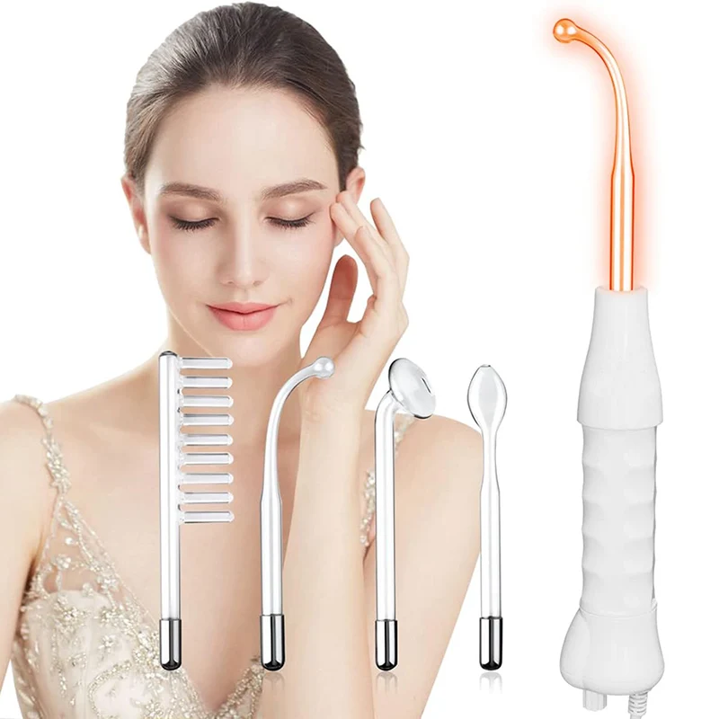 ใหม่สีส้มความถี่สูง Facial Machine Electrotherapy Wand Neon อาร์กอนหลอด Wands อุปกรณ์ Face Skin Care เครื่องมือความงาม Home Use