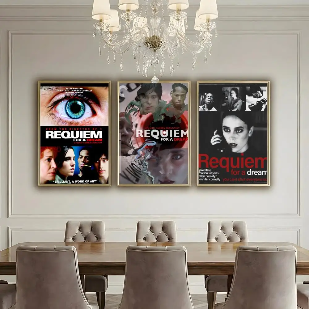 movie s Requiem For A Dream Poster HD Waterproof High-Toughness Self-Adhesive Wall Decor Universal
