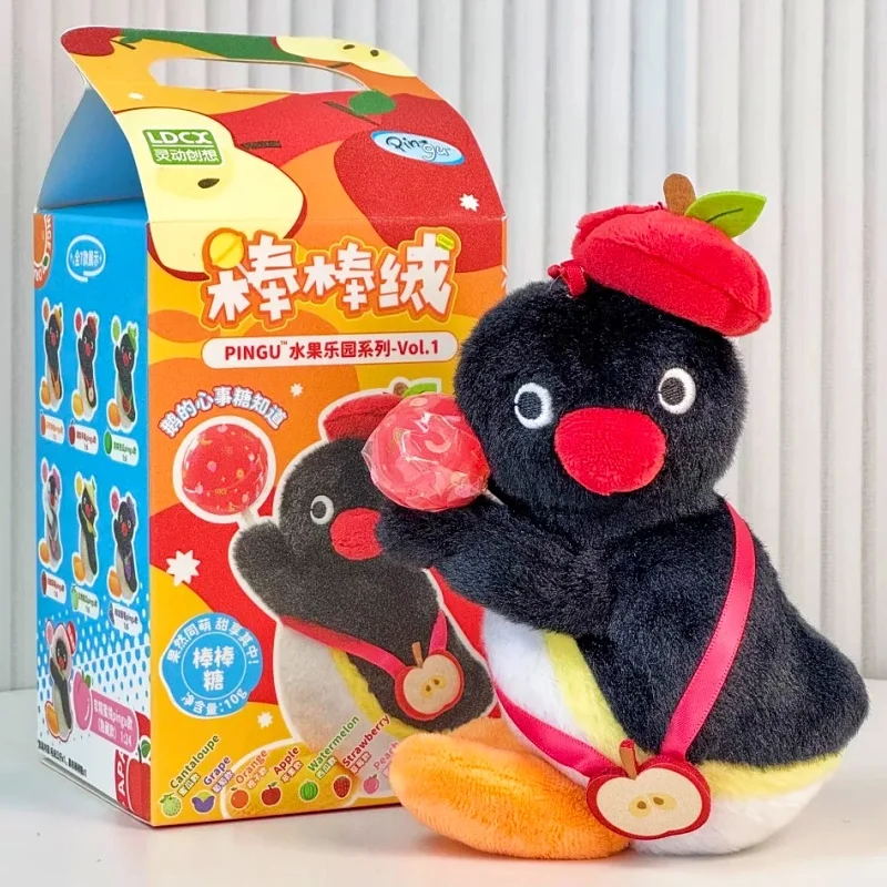 

Lollipop Velvet Pingu Blind Box Kawaii Fruit Paradise Series Plush Pendant Desktop Decoration Trendy Surprise Gift for Girls