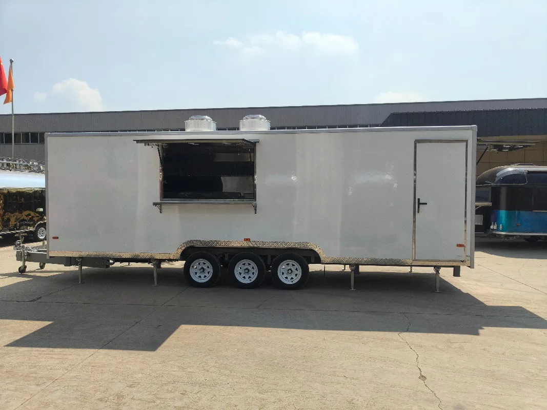 

Heavy Duty Street Snack Truck Cart Mobile Vending Food Van Dining Car Catering Business Trailer