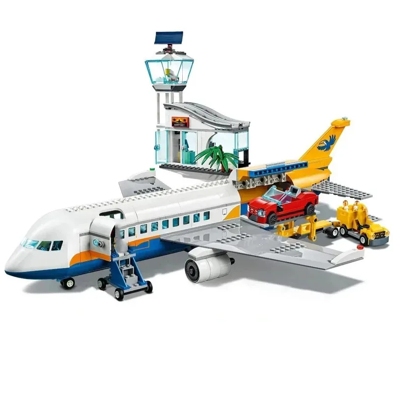 Ville aéroport avion modèle briques de construction avion éducatif blocs de construction jouets éducatifs pour enfants cadeau