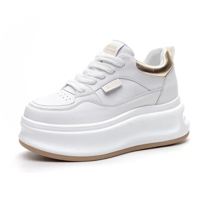 7cm Chunky Platform Sneakers Women Breathable Thick Bottom Vulcanized Shoes Woman Lace-Up Summer Mesh Walking Shoes 34 40