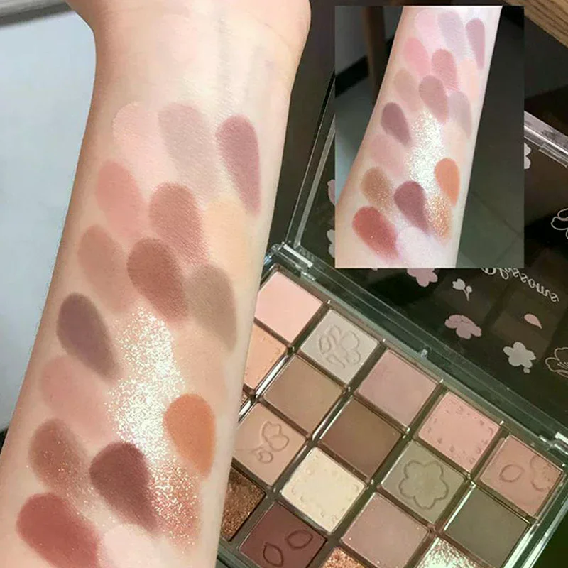 DIKALU Evening Cherry Dance Eyeshadow Tray 20 Color Large Plate Pearl Matte Bright Milk Tea Color Affordable Spring