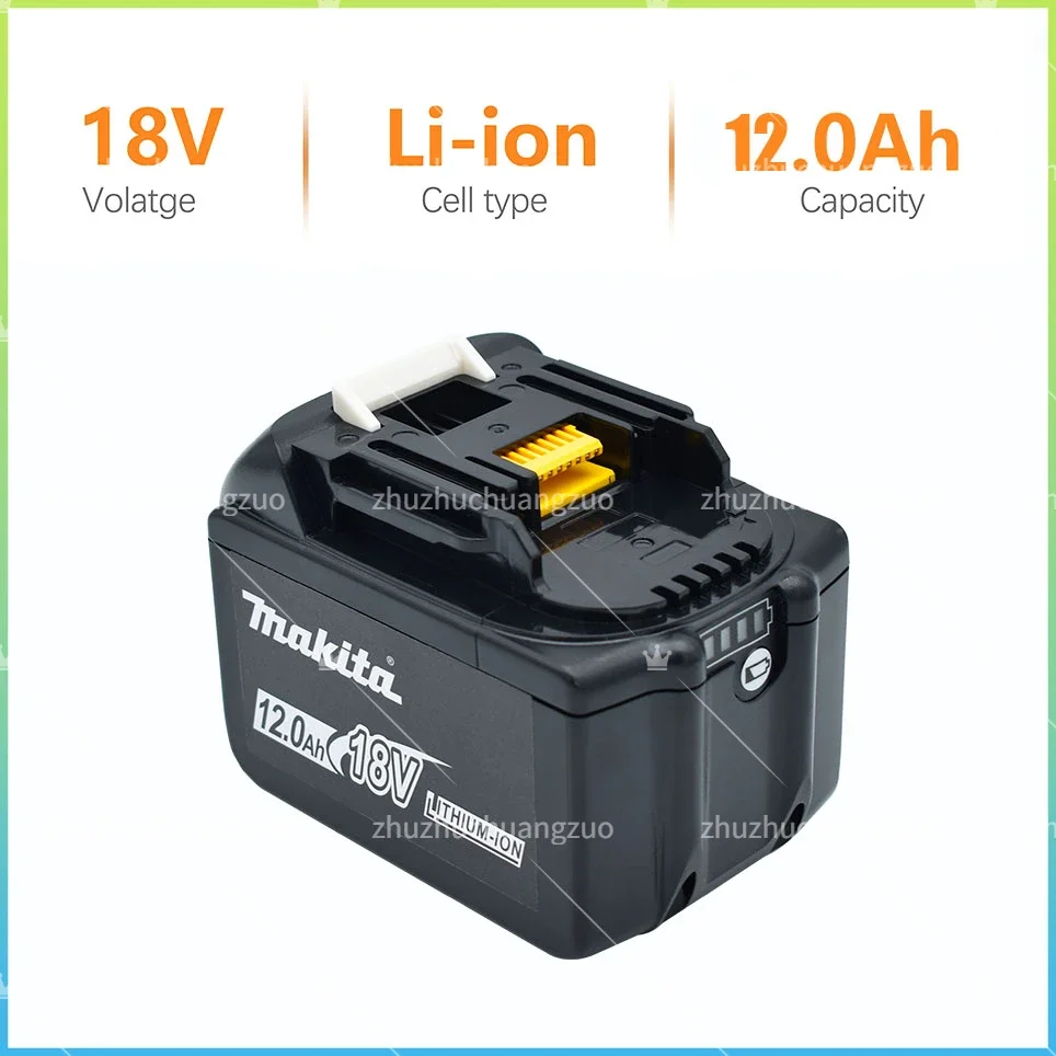 100% Makita Replacement 18V 12.0Ah Battery For BL1830 BL1830B BL1840 BL1840B BL1850 BL1850B rechargeable battery LED indicateur