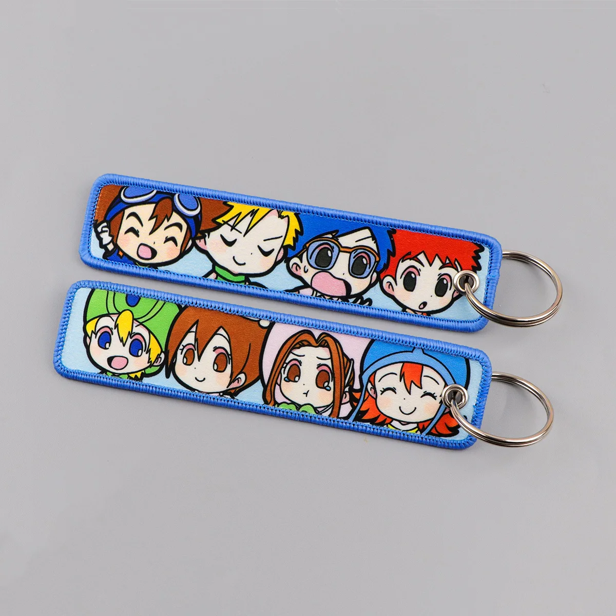 Cartoon Monster Anime Embroidery Key Tags Strap