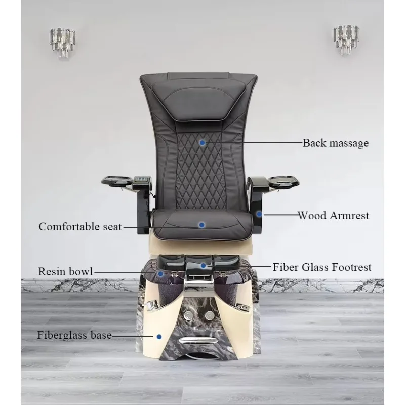 Cheap Price Modern Beauty Nail Whirlpool Pipeless Foot Spa Massage Manicure Pedicure Chair