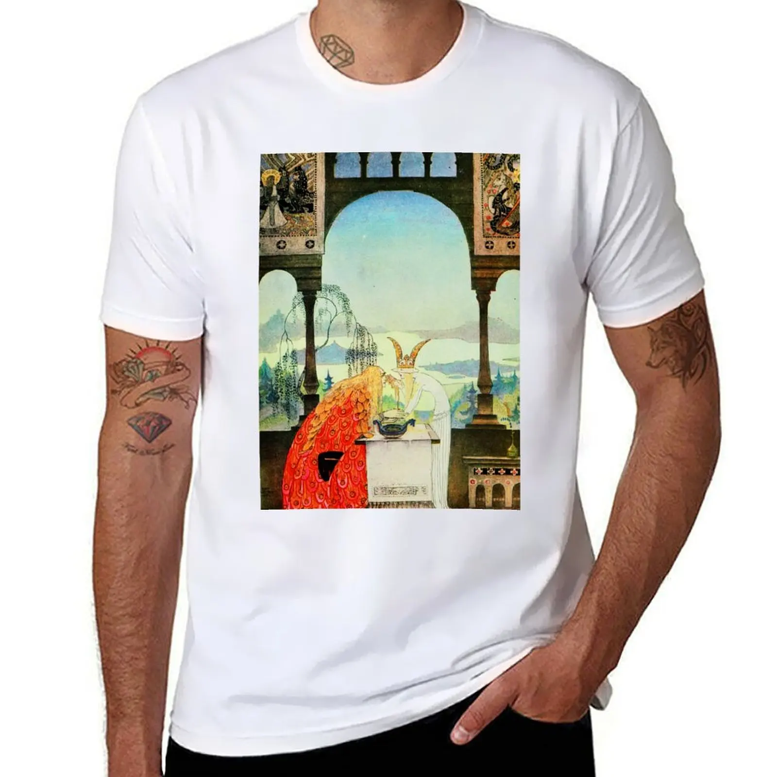 

Kay Nielsen East of the sun and west of the moon pl 14 T-Shirt printed t shirts for man t shirts for man cotton T-Shirt