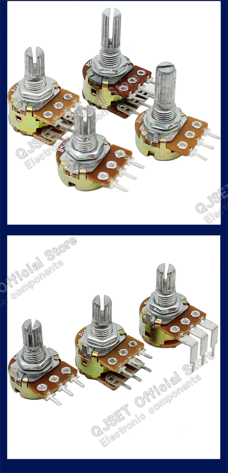 5 stücke WH148 3-pin/6-pin Audio Verstärker Dreh Potentiometer Einstellbaren Widerstand B1KΩ 2K 5K 10K 20K 50K 100K 250K 500K 1M Ohm AG – Detail 13