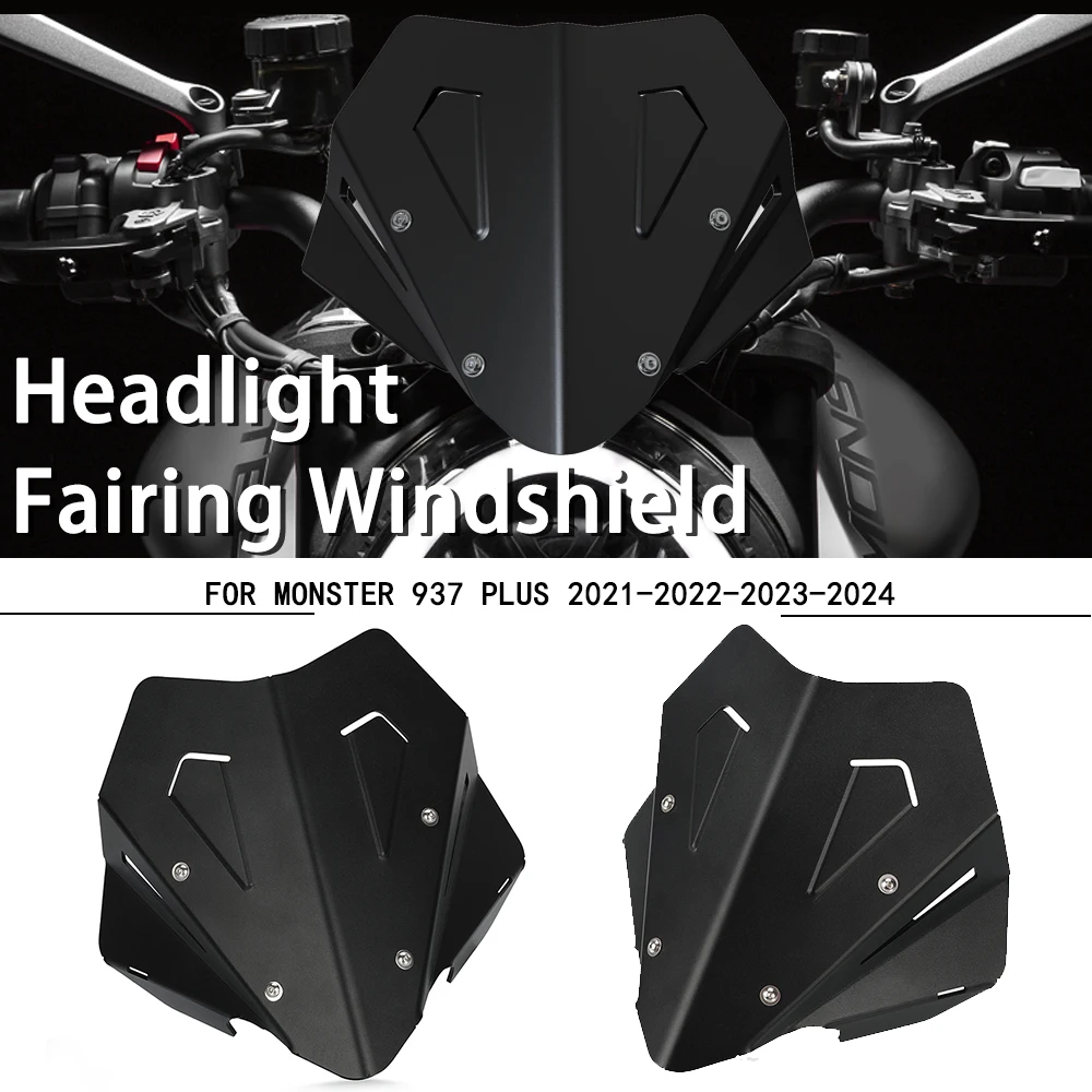 

NEW For DUCATI MONSTER 937 Plus 2021 2022 2023 2024 Motorcycle Windshield Deflector Windscreen Headlight Fairing Wind Shield