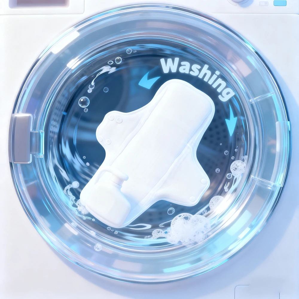 3 قطعة بطانة غزل القطن الفوط الصحية تنفس قابل للغسل منصات يومية قابل للتعديل مشبك تصميم إبزيم إبداعي في مكان بطانات اللباس الداخلي #4