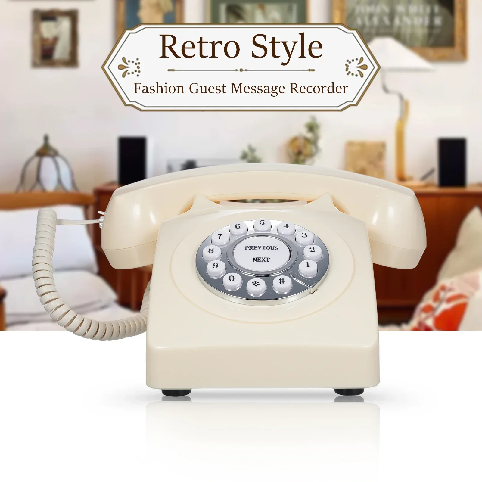 Audio Message Book Retro Voice Record Wedding Phone Customized with Voicemail Best Wishes Suitable for Bridal Shower Birthday