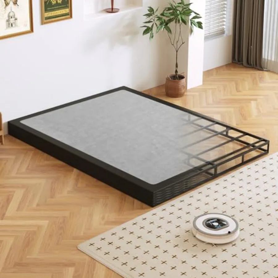 

Box Sprg, Metal Frame Mattress Foundation with Fabric Cover, Easy Assembly, Noise-Free