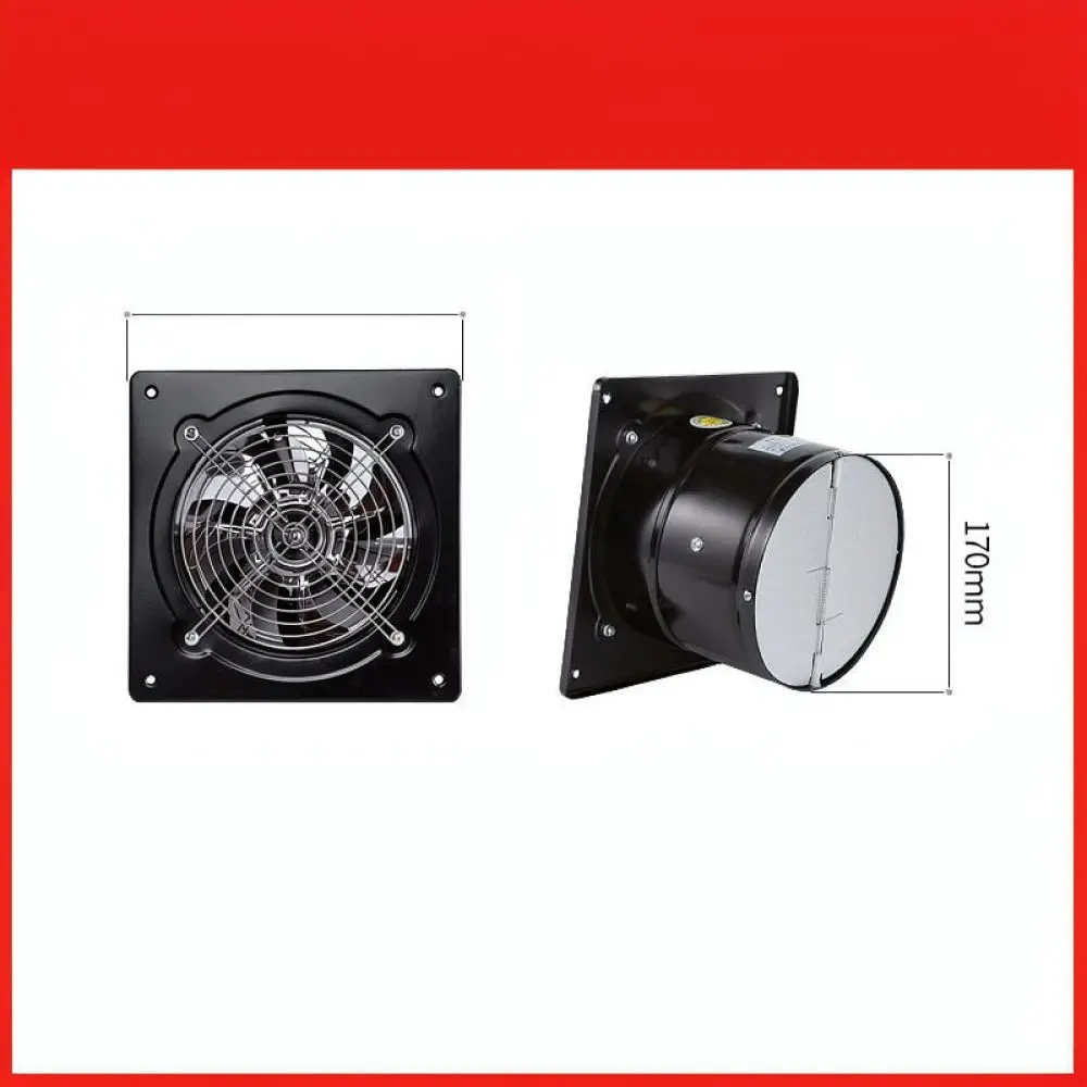Metal Industrial Exhaust Fan For Kitchen Air Ventilation Blower Powerful Wall Mounted Extractor Reliable Air Quality Improvement