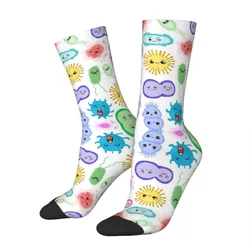 Cute Microbes Bacteria, Virus, Ecoli, MicroBiology Socks Harajuku High Quality Stockings All Season Long Socks Accessories