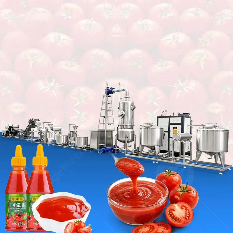 Automatic Tomato Paste Process Plant Small Scale Sauce Maker Ketchup Machine Commercial Sale Support Custom