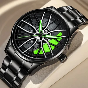 2024New Car Car Watch Rotating Dial QuartzムーブメントステンレススチールVA AV VOOMトップブランドスポーツスタイルブラックリストウォッチリロイブレ 6ベストセールスrelojステンレス鋼ブラック-5