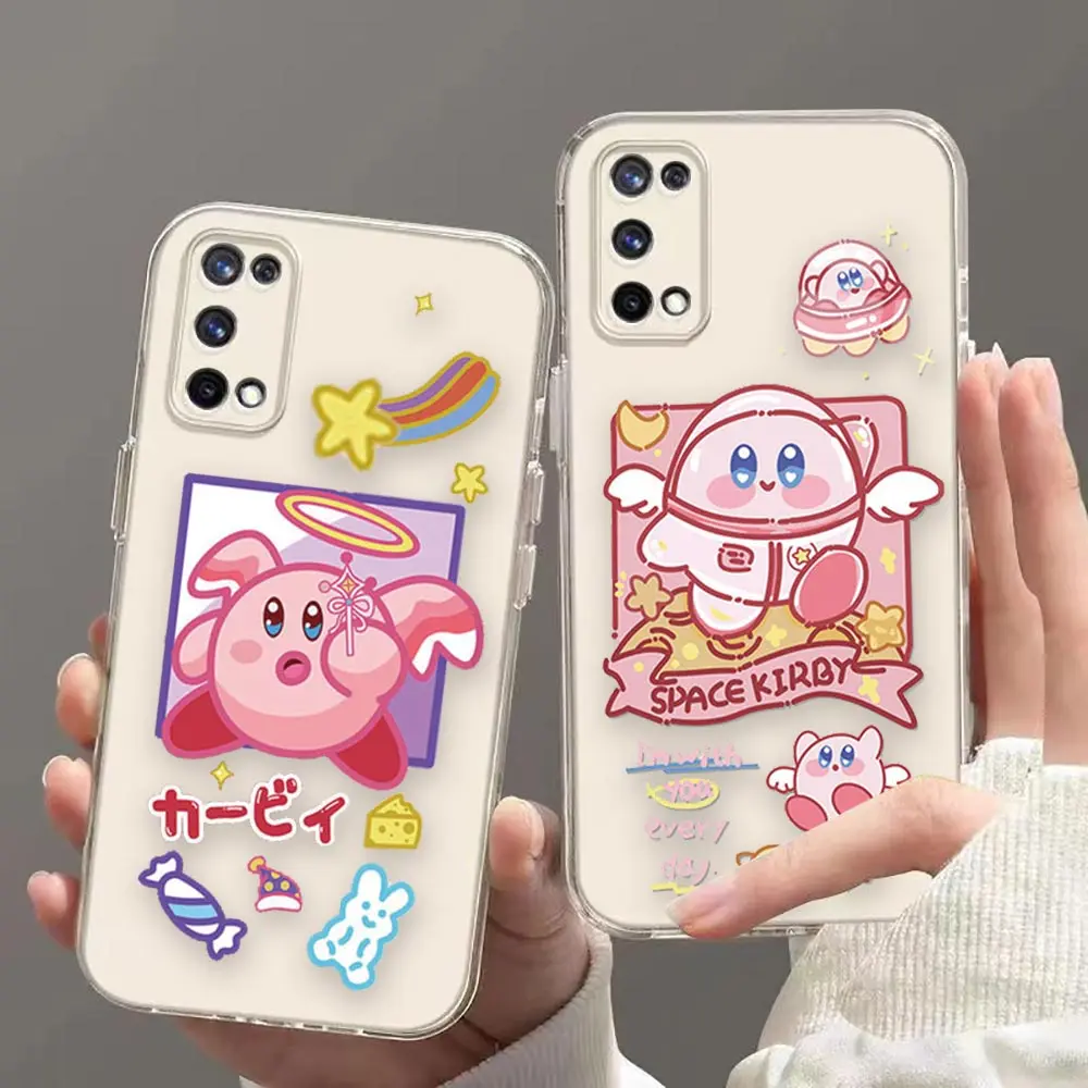 Cartoon Cute K-Kirby Funny Clear Coque Case For OPPO Realme 10 9 9I 8 8I 7 7I 6 5 3 Narzo 50 Pro Plus Prime 5G Soft Cover Funda