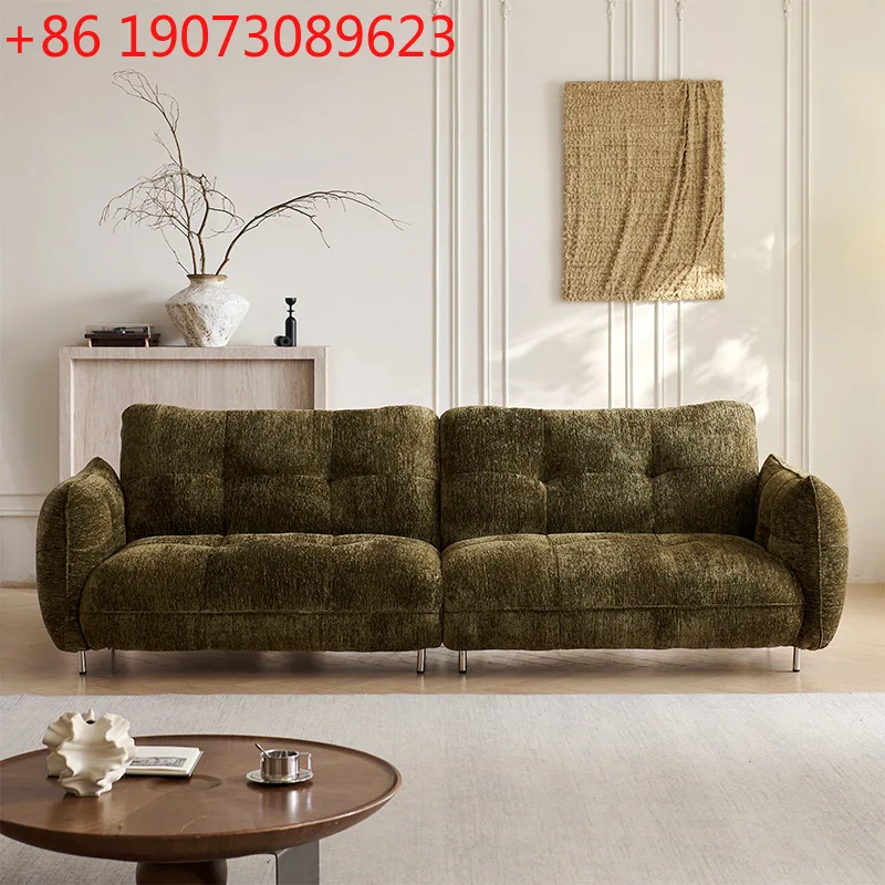 

Французский ретро-диван для гостиной, для небольшой квартиры, прямой, средний, винтажный, из синели, трехместный, с высокой спинкой