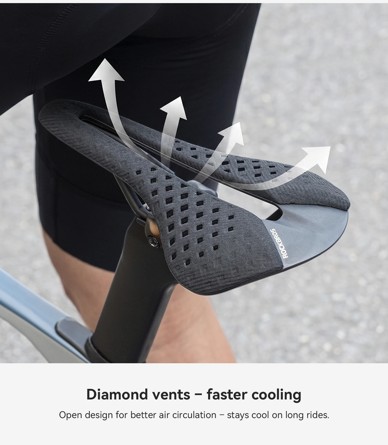ROCKBROS Carbonfaser-Fahrradsattel Leichter Hohler Atmungsaktiver Fahrradsitz Regenfester MTB Rennrad Faltrad Fahrradsattel – Detail 9