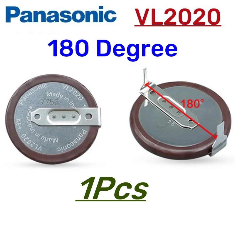 1Pcs Original Panasonic VL2020 2020 rechargeable battery battery With Legs 90 degrees 105 degrees 180 degrees for BMW car key