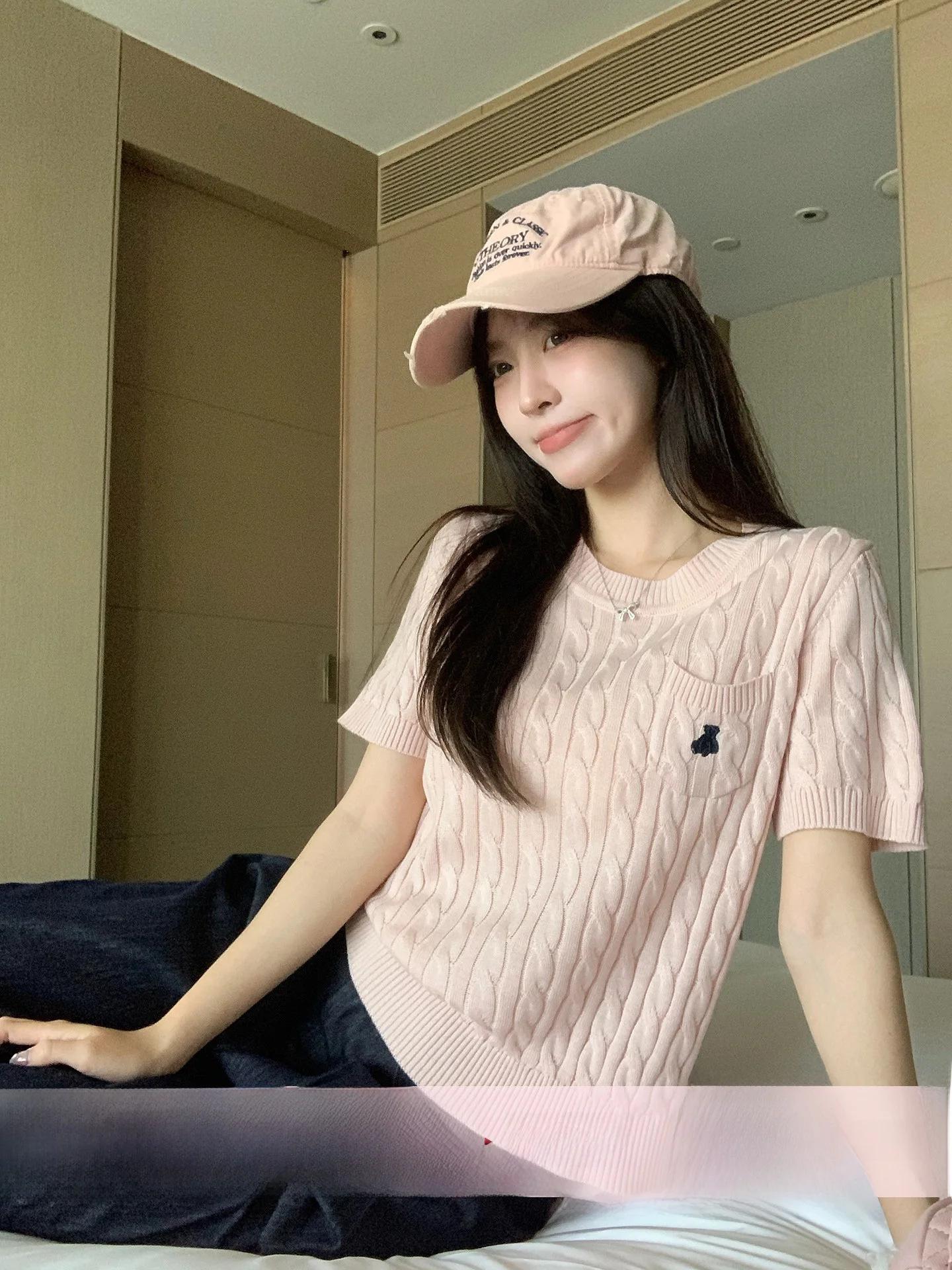 

Женская трикотажная футболка Morning Bloom с коротким рукавом, летняя модная футболка с вышивкой, привлекательный топ со спиральным дизайном, удобная повседневная модель