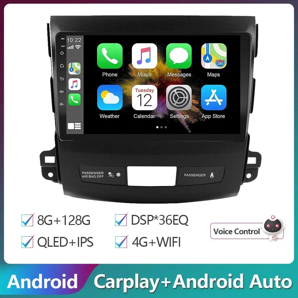 

2 Din Android 14.0 Car Radio Multimedia Player For Mitsubishi Outlander 2005-2012 Peugeot 4007 Citroen C-Crosser Carplay Gps DSP