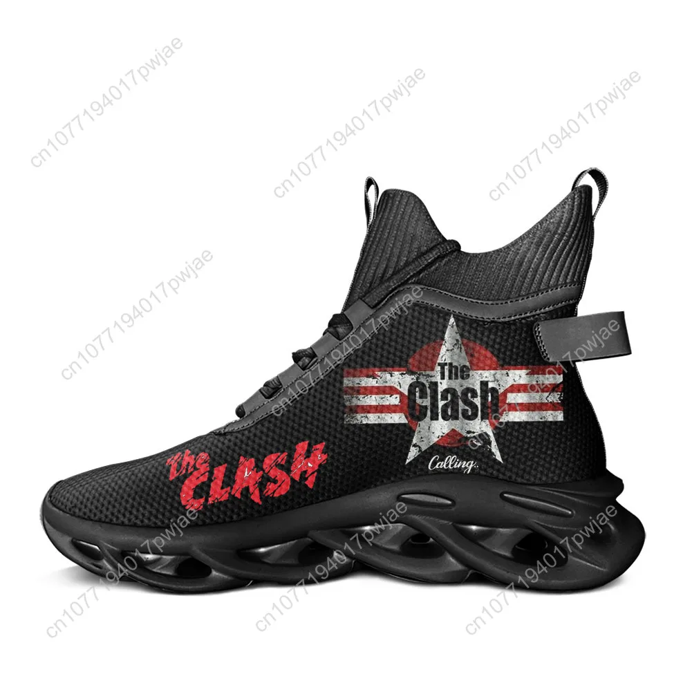 The Clash Rock Band High Top Flats Sneakers Mens Womens Sports Hiking Travel Shoes view 3