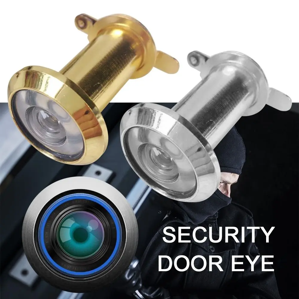 220 Degree Door Viewer HD Glass Lens Wide Angle Peephole Security  Door 16mm Dia For Furniture Hardware Tools