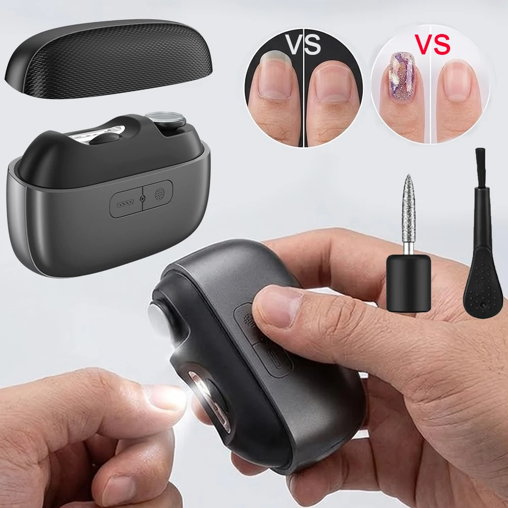 

Электрическая машинка для стрижки ногтей, мини-триммер для взрослых, перезаряжаемый, портативный, со светодиодной подсветкой, автоматический.