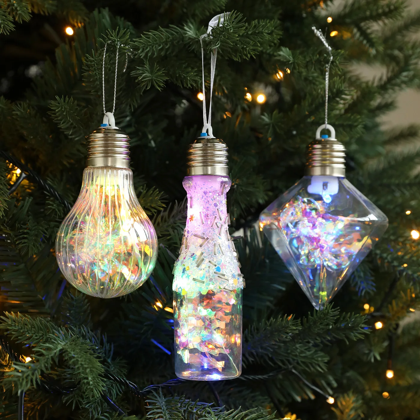 

Xams Ball Luminous Colorful Ball Pendant Colorful Transparent Ball Christmas Tree Decor Scene Arrangement Colorful Lamp Pendant