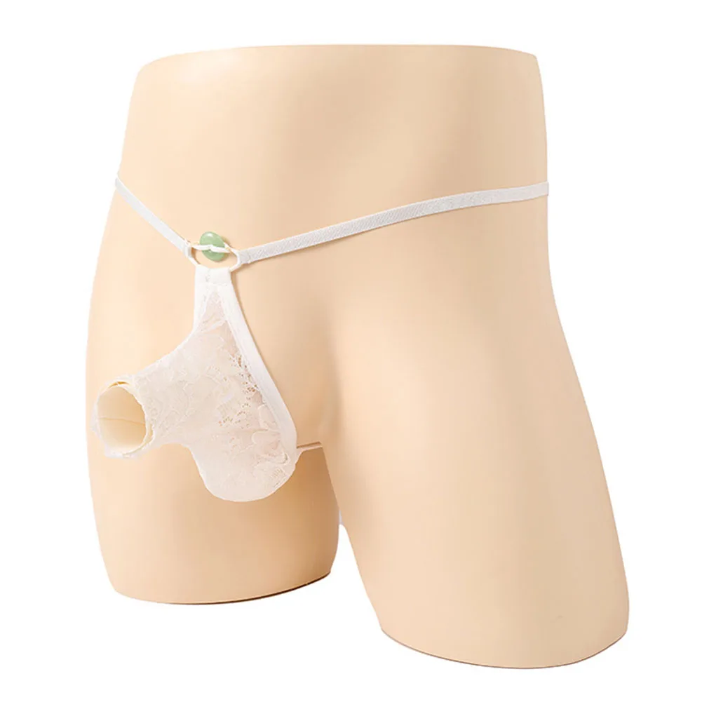 

1pc Men's See Through Lace Sexy Open Pouch G-strings Thongs Briefs Erotic Underwear Sissy Panties Comfortable