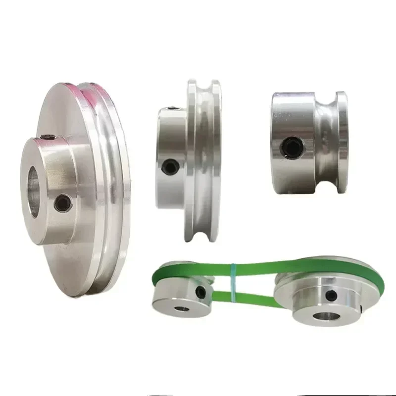 

Aluminum Alloy PU Single Groove Pulley 20-80mm Small Motor Pulley Drive Wheel，round Belt Wheel Conveyor Table Accessories