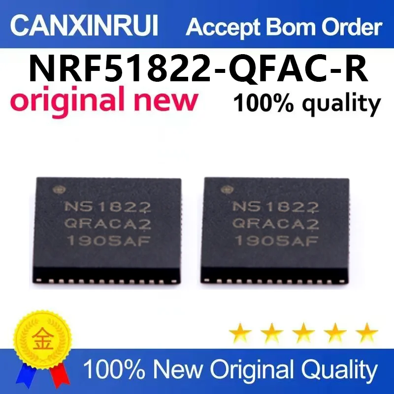(5pcs-100pcs)Brand new original NRF51822-QFAC-R N51822 packaged QFN48 wireless transceiver chip