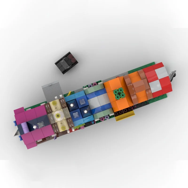 334 قطعة MOC منازل قوس قزح نموذج كلاسيكي لبنات البناء تجميع لتقوم بها بنفسك هدايا عيد الميلاد فكرة اللعب التعليم عيد ميلاد #2