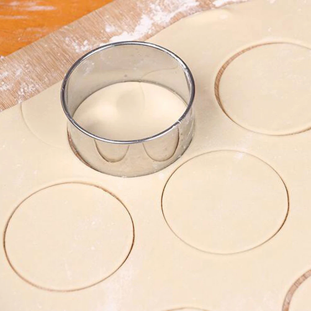 

3pcs Stainless Steel Dumpling Wrappers Mould Round Cookie Cutters Pastry Dough Press Sturdy Kitchen Bakeware Tool Biscuit Mousse