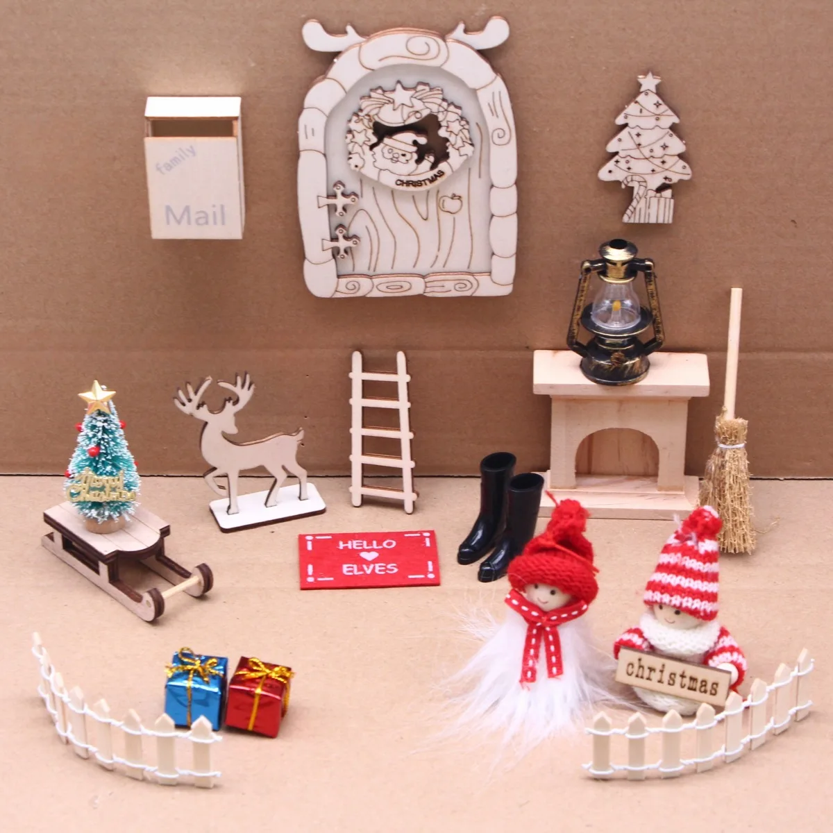 1:12 Scale Dollhouse Miniature Christmas Set, Merry Christmas Scene Props,  Miniature Decor - Trending Hot Search