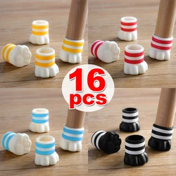16/1pcs Cat Claw Chair Feet Protector Cover Silicone Furniture Table Foot Covers Non-slip Floor Protection Mat Home Decoration