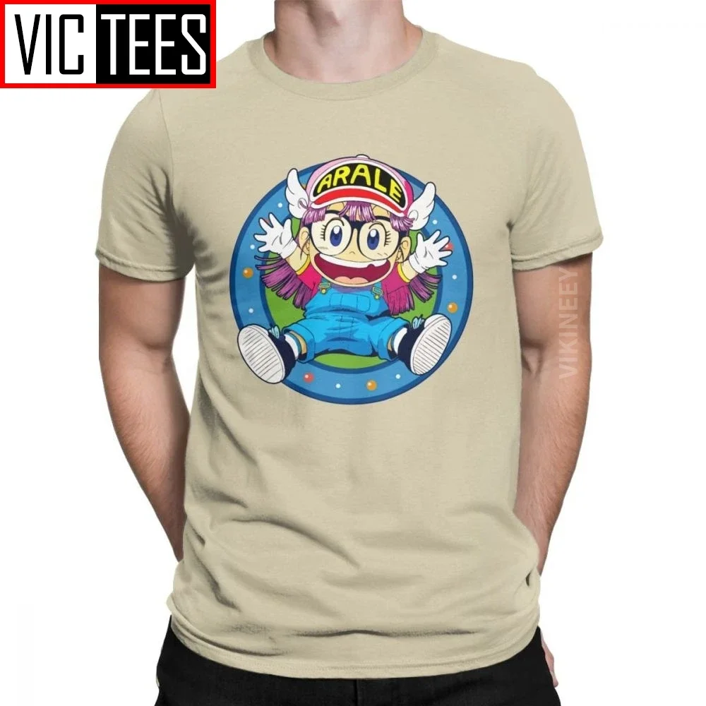 Arale Norimaki Dr Slump T Shirt Men Pure Cotton T-Shirt Crew Neck Toriyama Anime Manga 90s Cute Robot 80s