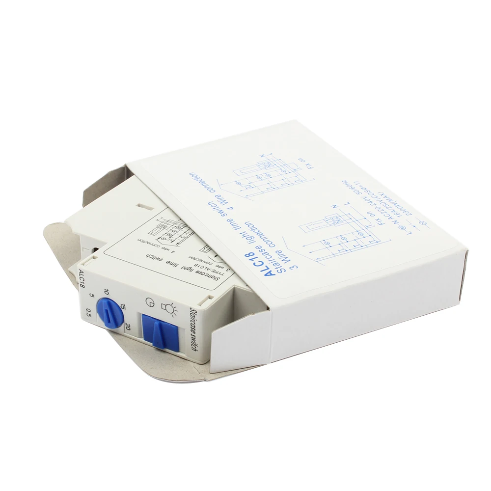 Din Rail Staircase Lighting Timer Switch 16A 220VAC for Corridor Lighting ALC18 Time Controller