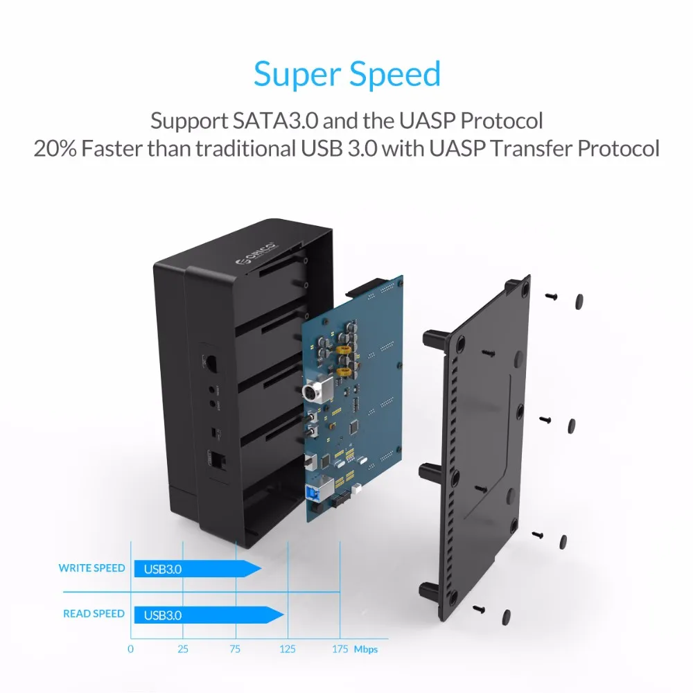 ORICO HDD ドッキング 4 ベイ ハードドライブ ドッキング ステーション