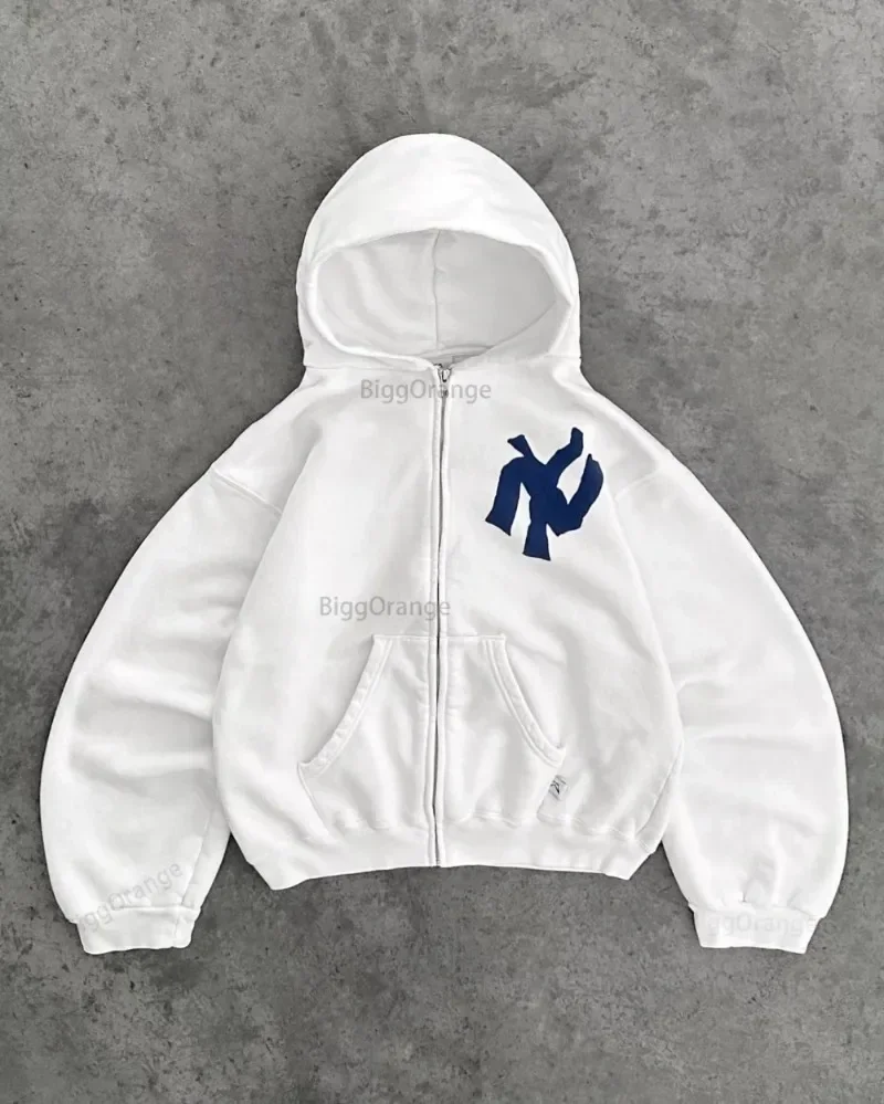 Sweat à capuche avec motif de lettres rétro pour femmes, pull Hip Hop, Streetwear Y2K, vêtements Harajuku, haute qualité, nouveau