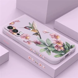 Oneplus Nord 3 2 ACE 2V Soft Silicone Case For Oneplus 9 9R 1+9 6 7 7T Pro 8 8T Liquid Shockproof Flower Bird Print Cover