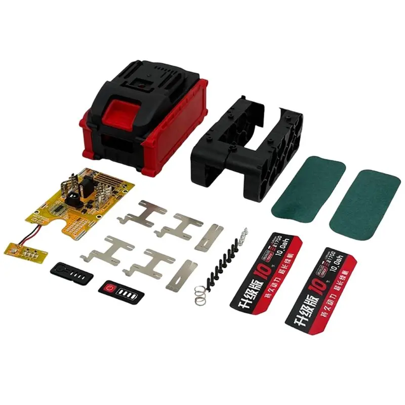[B24B!】 For 18V/21V Compatible 10Core 10X 21700 Battery Storage Box Case Featuring 50A BMS PCB Board& NTC Temperature Con