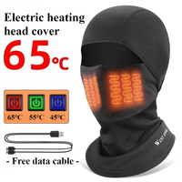 WEST BIKING Electric Heated Cycling Cap Winter Balaclava Hat Warm Face Cover Bike Heating Headgear for Ski Bicycle Motorcycle