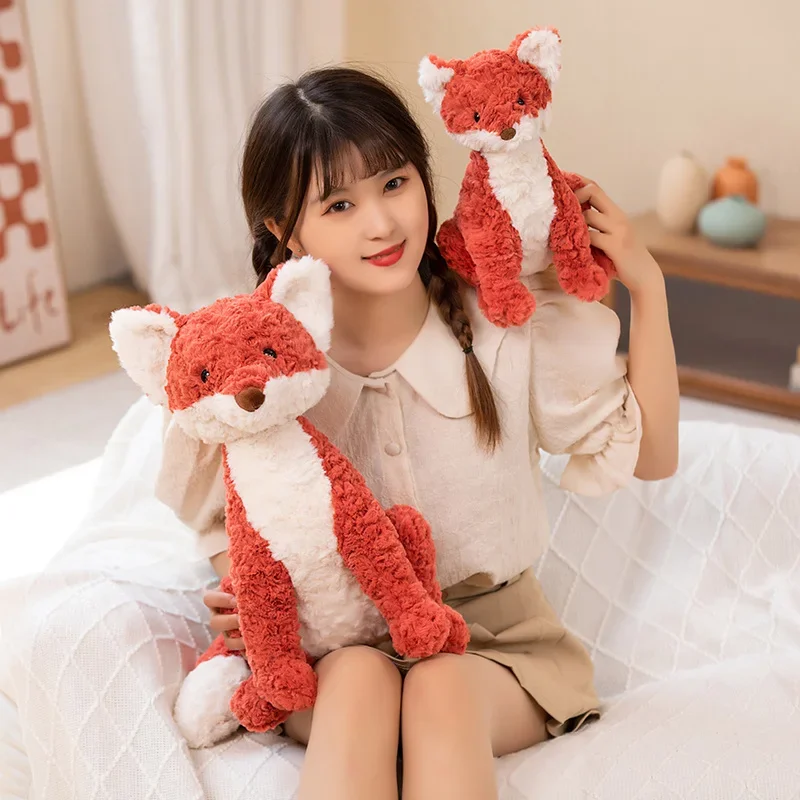 

28/40cm Red Fox Doll Plush Toy Stuffed Fluffy Sitting Wild Animal Plushie Boys Girls Birthday Present