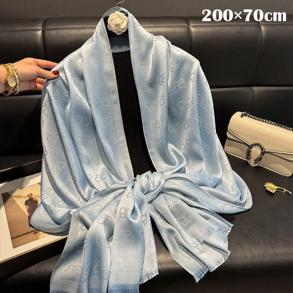 حجاب فاخر للسيدات من القطن الأيوسل للحماية من الشمس شال نسائي مطبوع